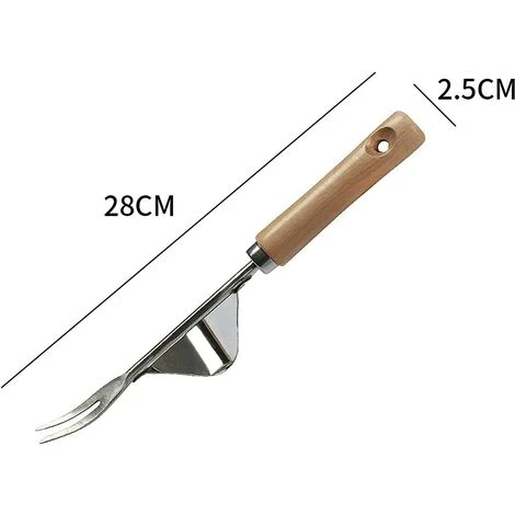 ENLENK DÉSherbeur À Main En Acier Inoxydable Racine Fourche De DÉSherbage PoignÉE En Bois Outil De DÉSherbage En Forme De Y Extracteur De Mauvaises Herbes Outils De Creusage 2 ENLENK DÉSherbeur À Main En Acier Inoxydable Racine Fourche De DÉSherbage PoignÉE En Bois Outil De DÉSherbage En Forme De Y Extracteur De Mauvaises Herbes Outils De Creusage – Image 2
