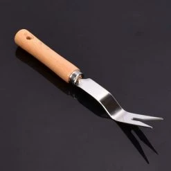 ENLENK DÉSherbeur À Main En Acier Inoxydable Racine Fourche De DÉSherbage PoignÉE En Bois Outil De DÉSherbage En Forme De Y Extracteur De Mauvaises Herbes Outils De Creusage -Outil pour désherber Soldes 60169086 4