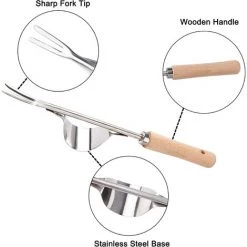 Cisea Désherbeur Manuel Garden Outil De Désherbage En Acier Inoxydable Avec Poignée Bois Outil De Jardinage Pour Désherber Votre Jardin 32cm De Long 1 Pièce -Outil pour désherber Soldes 60182662 3