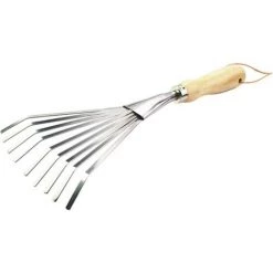 AOUGO Extracte Grass Rake Harrow ,Gardening Flower Shovel, Rake Weeding Gardening Loose Soil Lawn Seeds Bonsai Tools