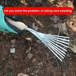 AOUGO Extracte Grass Rake Harrow ,Gardening Flower Shovel, Rake Weeding Gardening Loose Soil Lawn Seeds Bonsai Tools 9 AOUGO Extracte Grass Rake Harrow ,Gardening Flower Shovel, Rake Weeding Gardening Loose Soil Lawn Seeds Bonsai Tools -Outil pour désherber Soldes 60281883 5