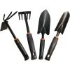 AOUGO 4 Pcs Lawn Garden Hand Tools Kit Digging Weeding Planting Spade Shovel Flower Plant Fruit Vegetable Gardening Tool Set 4PCS