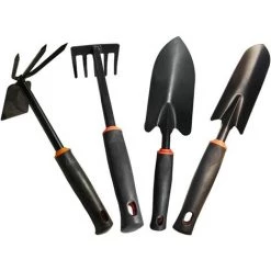 AOUGO 4 Pcs Lawn Garden Hand Tools Kit Digging Weeding Planting Spade Shovel Flower Plant Fruit Vegetable Gardening Tool Set 4PCS