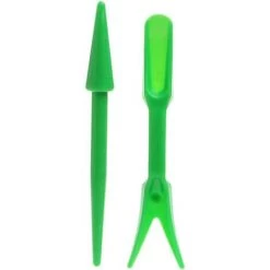 AOUGO Garden De Plastique 2Pcs Semis Dibber Hand Weeder Garden Weeding Tool Root Repoval Pour Économiser Des Efforts Pour Éliminer Les Pissenlits