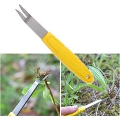 AOUGO Mini Inoxydable Weeder Grass Fork Hand Tool ,Weeding Seedling Transplant Figging Gardening Vegetable Gardening -Outil pour désherber Soldes 60282174 4
