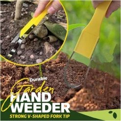 AOUGO Loop Weeder, Gardening Weed Cutter/Remover, Garden Weeding Scraper Tool Handle Handle Ring Weeder For Yard Lawn And Planting (Color : 1) -Outil pour désherber Soldes 60282318 5