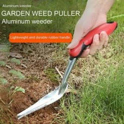 AOUGO Weeding Weing The Root Thile Tool,DéSherbeur Outil De Jardinage Avec PoignéE CaoutchoutéE,Extracteur De Mauvaises Herbes Manuel Pelle De DéSherbage Pour Pelouse De Jardin -Outil pour désherber Soldes 60282344 5