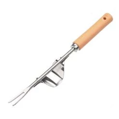 TANCYCO Outil De Désherbage à Main Portable Outil De Déracinement Herbe Désherbant Extracteur De Mauvaises Herbes Outils De Désherbage De Jardin Avec Poignée En Bois Ergonomique Pelouse De Jardin Transplantation De Terres Agricoles Outils De Bonsaï De Jardinage,A