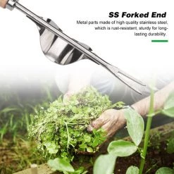 TANCYCO Outil De Désherbage à Main Portable Outil De Déracinement Herbe Désherbant Extracteur De Mauvaises Herbes Outils De Désherbage De Jardin Avec Poignée En Bois Ergonomique Pelouse De Jardin Transplantation De Terres Agricoles Outils De Bonsaï De Jardinage,A -Outil pour désherber Soldes 60432603 4