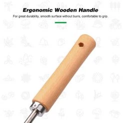 TANCYCO Outil De Désherbage à Main Portable Outil De Déracinement Herbe Désherbant Extracteur De Mauvaises Herbes Outils De Désherbage De Jardin Avec Poignée En Bois Ergonomique Pelouse De Jardin Transplantation De Terres Agricoles Outils De Bonsaï De Jardinage,A -Outil pour désherber Soldes 60432603 5