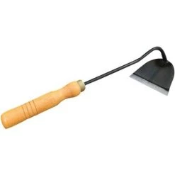QERSTA Désherbage Faucille Manche En Bois Houe De Jardin Mini Outils De Jardinage Désherbage Plantation Jardin Accessoires,33cm