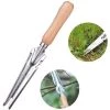 ILOVEMILAN Outils De Désherbage Manuel Manche En Bois Désherbant Crevasse En Acier Inoxydable Extracteur De Mauvaises Herbes