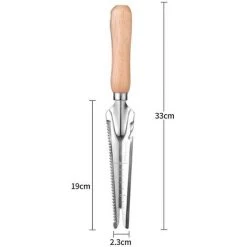 ILOVEMILAN Outils De Désherbage Manuel Manche En Bois Désherbant Crevasse En Acier Inoxydable Extracteur De Mauvaises Herbes -Outil pour désherber Soldes 60663877 2