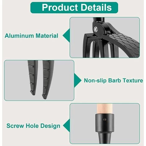 Cisea Extracteur De Mauvaises Herbes Portable Debout, Outil De Désherbage à 4 Griffes, Adapté Pour Le Jardin, La Pelouse, La Terrasse, Le Jardin 3 Cisea Extracteur De Mauvaises Herbes Portable Debout, Outil De Désherbage à 4 Griffes, Adapté Pour Le Jardin, La Pelouse, La Terrasse, Le Jardin – Image 3