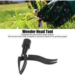 JOORRT Extracteur De Mauvaises Herbes Debout, Outil D'extraction Manuel Des Mauvaises Herbes Avec Tête à 4 Griffes Pour Pelouse De Jardin, Outils De Tête De Désherbage Sans Se Pencher Ni S'agenouiller -Outil pour désherber Soldes 61130228 3