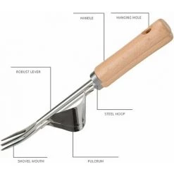 SINCèREETALI Désherbeur En Acier Inoxydable Outil De Désherbage Semis Fourche Semis Repiquage Pelle Semis Repiquage Pelle 150g -Outil pour désherber Soldes 63514765 4