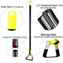 LIFCAUSAL Houe Outil De Jardin En Acier Inoxydable Anneau De Désherbage De Jardin Sol En Vrac Jardinage Longue Poignée Étrier De Boucle De Désherbage Réglable Robuste 2m 7 LIFCAUSAL Houe Outil De Jardin En Acier Inoxydable Anneau De Désherbage De Jardin Sol En Vrac Jardinage Longue Poignée Étrier De Boucle De Désherbage Réglable Robuste 2m -Outil pour désherber Soldes 63746271 3