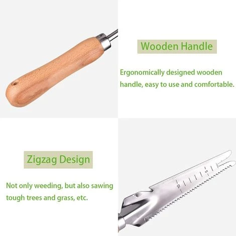 DENUOTOP Outil De Désherbage Manuel Désherbeur À Main En Acier Inoxydable Avec Mesure Outil De Désherbage Manuel à Poignée Pour Pelouse Creuser Transplanter Désherber Gazon 3 DENUOTOP Outil De Désherbage Manuel Désherbeur À Main En Acier Inoxydable Avec Mesure Outil De Désherbage Manuel à Poignée Pour Pelouse Creuser Transplanter Désherber Gazon – Image 3