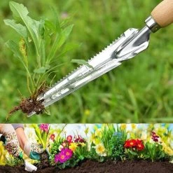 DENUOTOP Outil De Désherbage Manuel Désherbeur À Main En Acier Inoxydable Avec Mesure Outil De Désherbage Manuel à Poignée Pour Pelouse Creuser Transplanter Désherber Gazon 9 DENUOTOP Outil De Désherbage Manuel Désherbeur À Main En Acier Inoxydable Avec Mesure Outil De Désherbage Manuel à Poignée Pour Pelouse Creuser Transplanter Désherber Gazon -Outil pour désherber Soldes 63749012 5