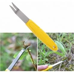 SINCèREETALI Mini Inoxydable Weeder Grass Fork Hand Tool ,Weeding Seedling Transplant Figging Gardening Vegetable Gardening -Outil pour désherber Soldes 63817897 4