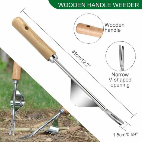 SINCèREETALI Outil De Désherbage Manuel, Outil De Désherbage Portatif 2 Pièces Pour Pissenlit, Extracteur De Mauvaises Herbes De Jardin Avec Poignée Antidérapante 3 SINCèREETALI Outil De Désherbage Manuel, Outil De Désherbage Portatif 2 Pièces Pour Pissenlit, Extracteur De Mauvaises Herbes De Jardin Avec Poignée Antidérapante – Image 3