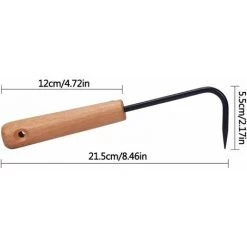 SINCèREETALI Désherbeur à Main, Griffe Simple, Crochet De Jardin, Arrache-racines, Cultivateur Avec Manche En Bois -Outil pour désherber Soldes 63818899 5