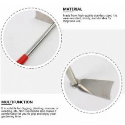 SINCèREETALI Outils à Main De Jardinage ,Hoe Red Handle, Inoxydable Hoe ,Garden Edger , Weeder Gardening And Weeding Tools Digging, And Tool Backyard -Outil pour désherber Soldes 63819245 4