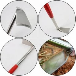 SINCèREETALI Outils à Main De Jardinage ,Hoe Red Handle, Inoxydable Hoe ,Garden Edger , Weeder Gardening And Weeding Tools Digging, And Tool Backyard -Outil pour désherber Soldes 63819245 5
