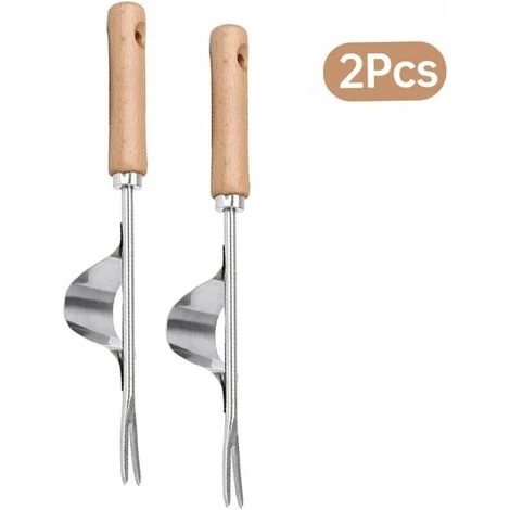 SINCèREETALI 2PCS Garden Hand Weeder Manual Weeding Remover Tool Bend Proof Fork Fork Puller For Planting 4 SINCèREETALI 2PCS Garden Hand Weeder Manual Weeding Remover Tool Bend Proof Fork Fork Puller For Planting – Image 4