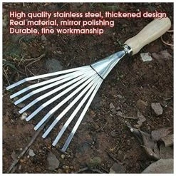 SINCèREETALI Extracte Grass Rake Harrow ,Gardening Flower Shovel, Rake Weeding Gardening Loose Soil Lawn Seeds Bonsai Tools -Outil pour désherber Soldes 63820275 3
