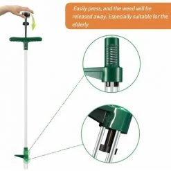 SINCèREETALI Extracteur De Mauvaises Herbes, Outil Manuel Pour Désherber, Long Manche Avec 3 Griffes, Extracteur De Mauvaises Herbes Manuel Pour Pissenlit, Outil De Traction De Racines De Mauvaises Herbes -Outil pour désherber Soldes 63820903 3