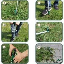 SINCèREETALI Extracteur De Mauvaises Herbes, Outil Manuel Pour Désherber, Long Manche Avec 3 Griffes, Extracteur De Mauvaises Herbes Manuel Pour Pissenlit, Outil De Traction De Racines De Mauvaises Herbes -Outil pour désherber Soldes 63820903 4