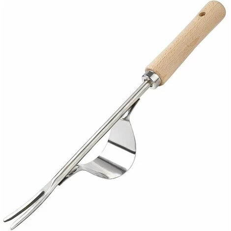 CLEGGFR Désherbeur Manuel Garden Outil De Désherbage En Acier Inoxydable Avec Poignée Bois Outil De Jardinage Pour Désherber Votre Jardin 32cm De Long 1 Pièce 1 CLEGGFR Désherbeur Manuel Garden Outil De Désherbage En Acier Inoxydable Avec Poignée Bois Outil De Jardinage Pour Désherber Votre Jardin 32cm De Long 1 Pièce