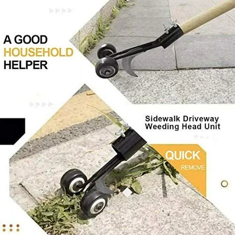 AOUGO Outil De Désherbage, Outil De Désherbage De Patio Avec Roues, Outil De Désherbage Pour Outil De Désherbage De Jardin Pour Pelouses De Patios 4 AOUGO Outil De Désherbage, Outil De Désherbage De Patio Avec Roues, Outil De Désherbage Pour Outil De Désherbage De Jardin Pour Pelouses De Patios – Image 4