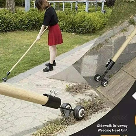 AOUGO Outil De Désherbage, Outil De Désherbage De Patio Avec Roues, Outil De Désherbage Pour Outil De Désherbage De Jardin Pour Pelouses De Patios 5 AOUGO Outil De Désherbage, Outil De Désherbage De Patio Avec Roues, Outil De Désherbage Pour Outil De Désherbage De Jardin Pour Pelouses De Patios – Image 5