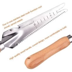 ARC-EN-CIéL Outil Gouge De Désherbage En Acier Inoxydable Avec Poignée En Bois, 33.5cmx3cm Désherbeur Manuel Pour Jardin Désherbage,Arcenciél -Outil pour désherber Soldes 64126583 3
