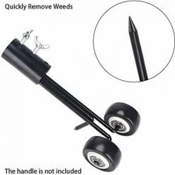 HAZEL Outil De Désherbage à Crochet Droit, Outil De Désherbage De Terrasse Avec Roues, Outils De Désherbage Pour Jardin, Outil De Désherbage Sans S'agenouiller Pour Nettoyer Entre Les Dalles, Le Pavage, Les Pelouses Des Patios -Outil pour désherber Soldes 64197515 5