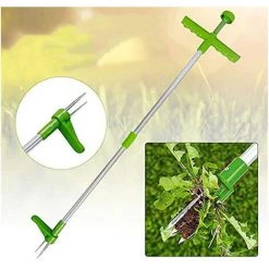 BF Désherbeur Manuel, Outil D'éradication Manuel, Extracteur De Mauvaises Herbes, Désherbeur Manuel De Jardin Avec Manche En Bois