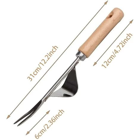 BF Poignée D'outil De Jardin Poignée De Désherbeur En Acier Inoxydablesilver-1pcs 4 BF Poignée D'outil De Jardin Poignée De Désherbeur En Acier Inoxydablesilver-1pcs – Image 4