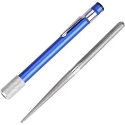 BF Bâton De Stylo De Pierre à Aiguiser Dentelé, Type De Stylo Rétractable Multifonctionnel D'affûteur De Diamant De Poche Portatif