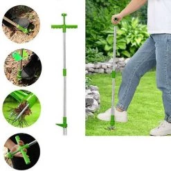 Extracteur De Mauvaises Herbes Twister Twist Pull Garden Lawn Root Killer Remover Outil THSINDE