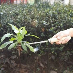LTS FAFA Outil De Désherbage Manuel En Acier Inoxydable Avec Manche En Bois Pour Désherber Votre Jardin Long 1 Pièce -Outil pour désherber Soldes 64631869 4