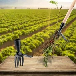 JOORRT Outil De Désherbage, Sans Se Pencher Ni S'agenouiller, Outil De Désherbage à Griffes Déracinées, Outil D'extraction De Mauvaises Herbes à Long Manche -Outil pour désherber Soldes 64836680 4