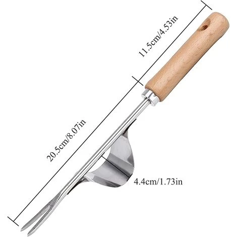 LLOVE Désherbeur Manuel 2 Pièces Désherbeur Manuel Avec Bois Outil De Désherbage En Acier Inoxydable Outil De Désherbage Pour Creuser Le Jardin 2 LLOVE Désherbeur Manuel 2 Pièces Désherbeur Manuel Avec Bois Outil De Désherbage En Acier Inoxydable Outil De Désherbage Pour Creuser Le Jardin – Image 2