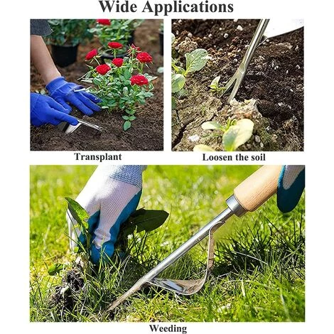 LLOVE Désherbeur Manuel 2 Pièces Désherbeur Manuel Avec Bois Outil De Désherbage En Acier Inoxydable Outil De Désherbage Pour Creuser Le Jardin 4 LLOVE Désherbeur Manuel 2 Pièces Désherbeur Manuel Avec Bois Outil De Désherbage En Acier Inoxydable Outil De Désherbage Pour Creuser Le Jardin – Image 4