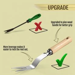 BAICCCF Autre Outil De Jardinage Manuel Désherbeur à Main Manuel - Forme En V Profond Pour L'élimination Des Racines, Outil De Désherbage En Acier Inoxydable Résistant à La Flexion - Élimination Super Facile Des Mauvaises Herbes Et Creusement Plus Profond - Extra 7 BAICCCF Autre Outil De Jardinage Manuel Désherbeur à Main Manuel - Forme En V Profond Pour L'élimination Des Racines, Outil De Désherbage En Acier Inoxydable Résistant à La Flexion - Élimination Super Facile Des Mauvaises Herbes Et Creusement Plus Profond - Extra -Outil pour désherber Soldes 65112447 3