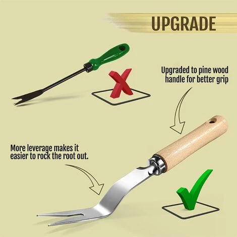 BAICCCF Autre Outil De Jardinage Manuel Désherbeur à Main Manuel - Forme En V Profond Pour L'élimination Des Racines, Outil De Désherbage En Acier Inoxydable Résistant à La Flexion - Élimination Super Facile Des Mauvaises Herbes Et Creusement Plus Profond - Extra 3 BAICCCF Autre Outil De Jardinage Manuel Désherbeur à Main Manuel - Forme En V Profond Pour L'élimination Des Racines, Outil De Désherbage En Acier Inoxydable Résistant à La Flexion - Élimination Super Facile Des Mauvaises Herbes Et Creusement Plus Profond - Extra – Image 3