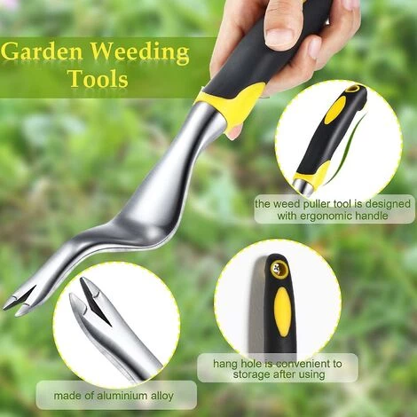 BDD 2 Pièces Outils De Désherbage à La Main Outils De Désherbage De Jardin Extracteur De Racine (jaune) 2 BDD 2 Pièces Outils De Désherbage à La Main Outils De Désherbage De Jardin Extracteur De Racine (jaune) – Image 2