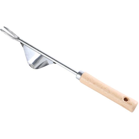 MERéTéET Désherbeur Manuel Garden Outil De Désherbage En Acier Inoxydable Avec Poignée Bois Outil De Jardinage Pour Désherber Votre Jardin 31.5cm De Long Argent,KoleZy 4 MERéTéET Désherbeur Manuel Garden Outil De Désherbage En Acier Inoxydable Avec Poignée Bois Outil De Jardinage Pour Désherber Votre Jardin 31.5cm De Long Argent,KoleZy – Image 4