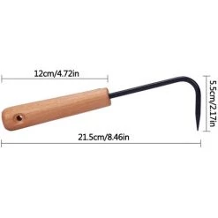 AOUGO Crochet For Bonsaï Crochet En Racine De Bonsaï Robuste En Acier Au Manganèse Avec Poignée En Bois Confortable Outils De Jardinage Poignée En Bois De Jardin Crochet For Bonsaï -Outil pour désherber Soldes 65393139 4